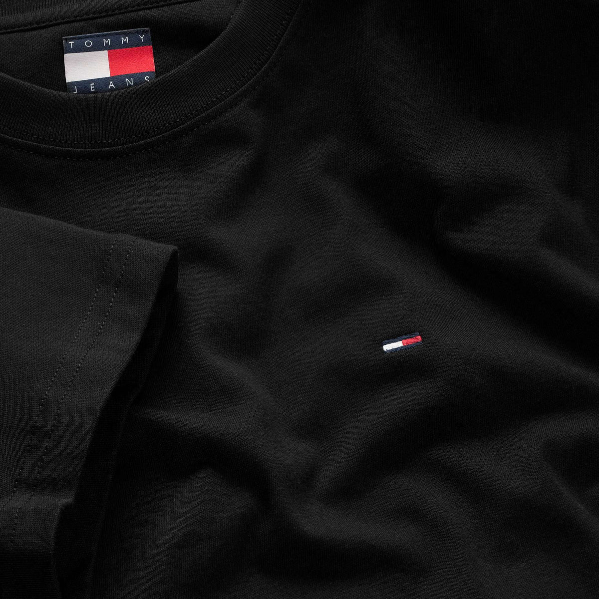 T-shirt Tommy Jeans uomo manica corta cotone flag