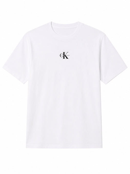 T-shirt donna CKJ Monologo oversize cotone PE 2026 brillant white