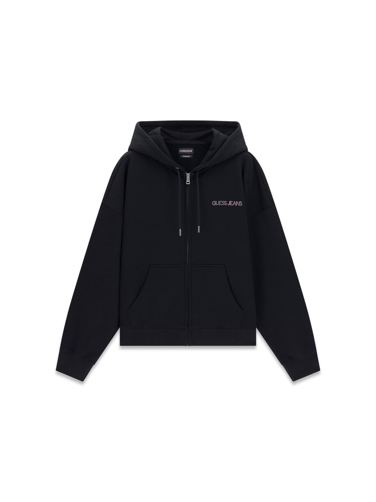 Felpa full zip cappuccio oversize donna Guess