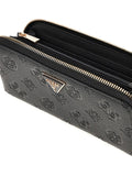 Portafoglio Guess donna Cresidia zip similpelle nero