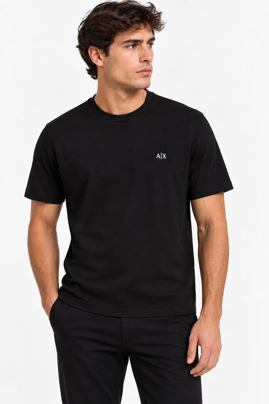 T-shirt uomo A|X cotone tinta unita logo