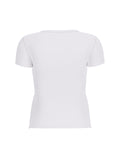 T-shirt Guess donna Triangle strass cotone