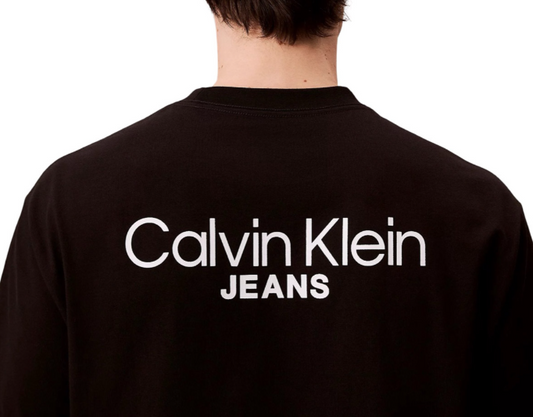 T-shirt Calvin Klein Jeans uomo con stampa posteriore cotone black