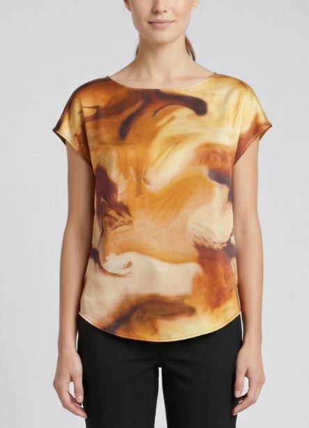Blusa donna MARKUP raso viscosa stampata