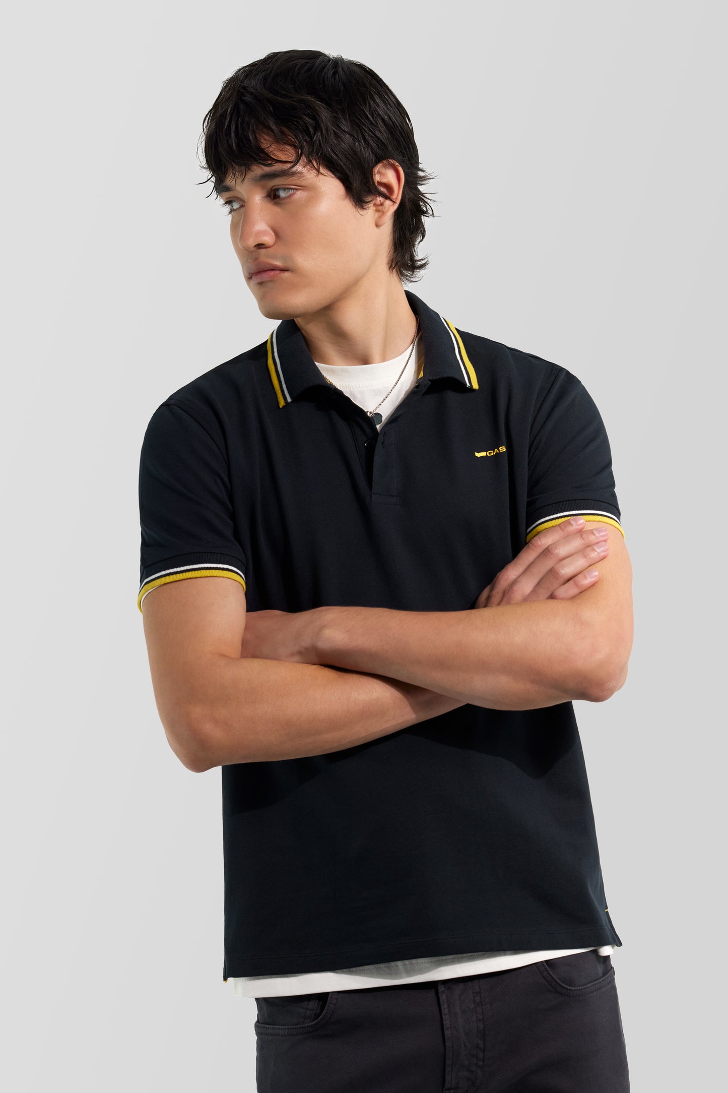 Polo uomo GAS RALPH manica corta piquet slim
