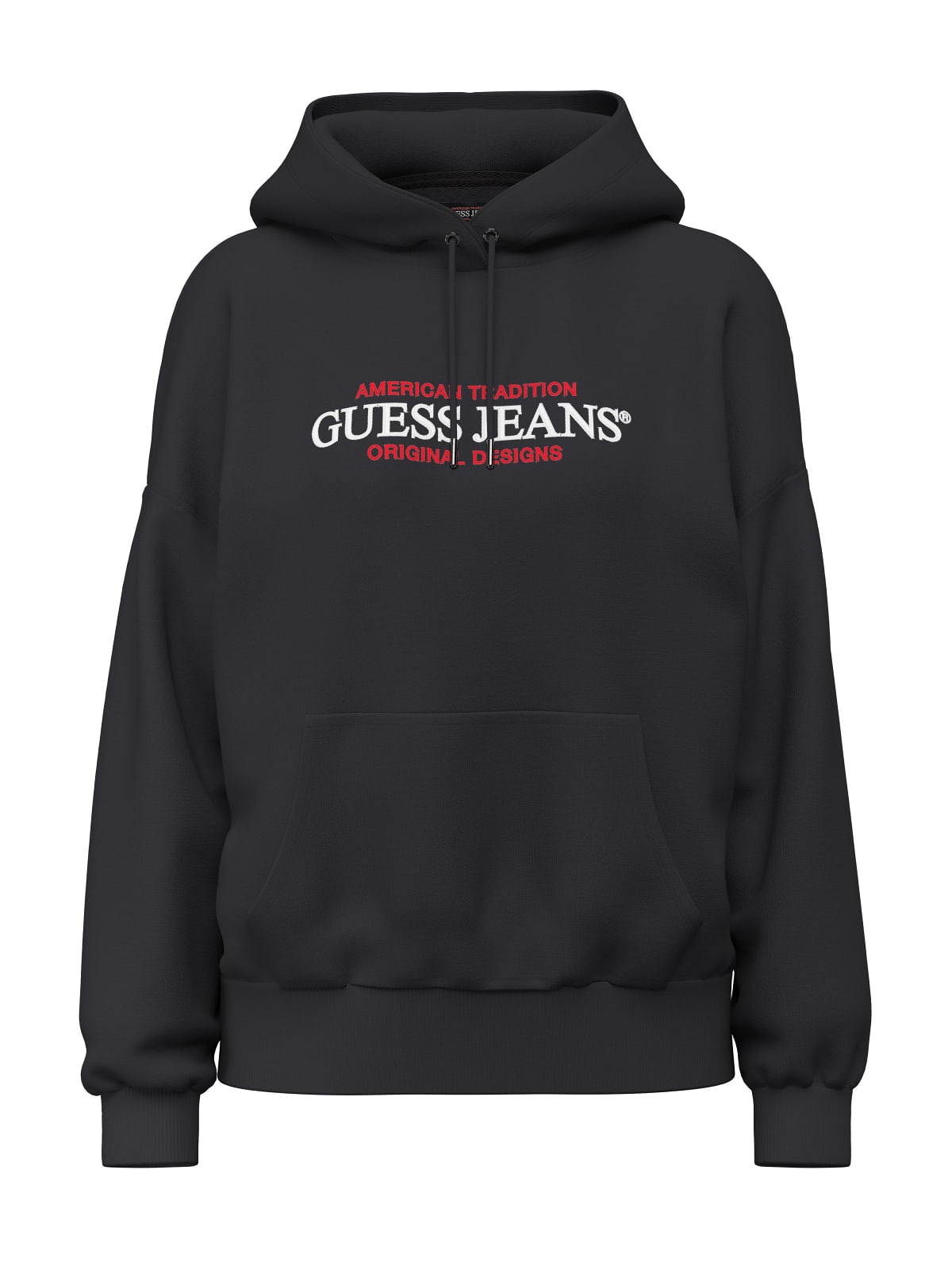 Felpa cappuccio Guess Jeans donna oversize triangle