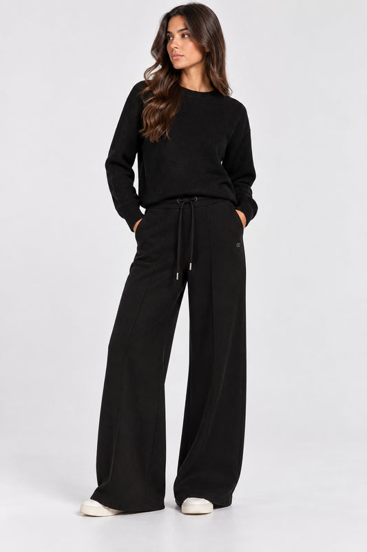 Pantalone donna YES-ZEE ampio nervature lurex