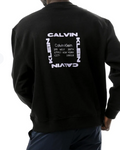 Felpa Calvin Klein Jeans uomo Terry cotone french terry black