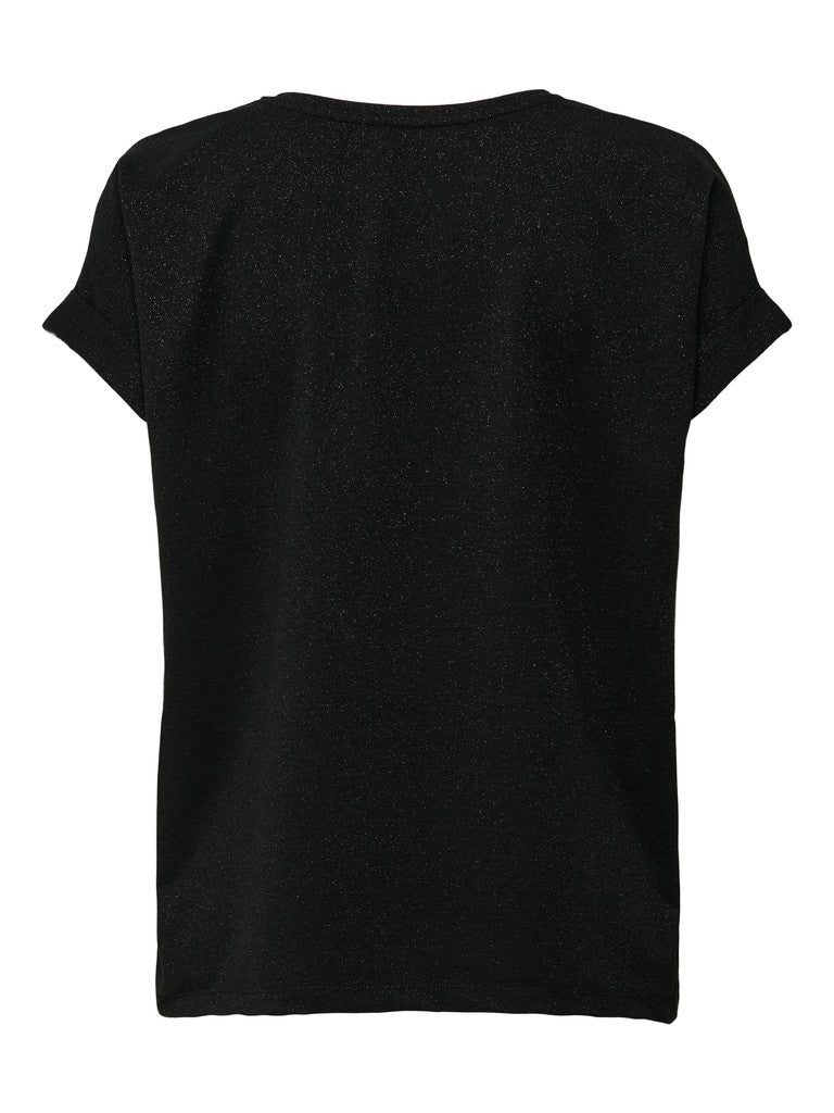 T-shirt donna ONLY viscosa filato metallizzato