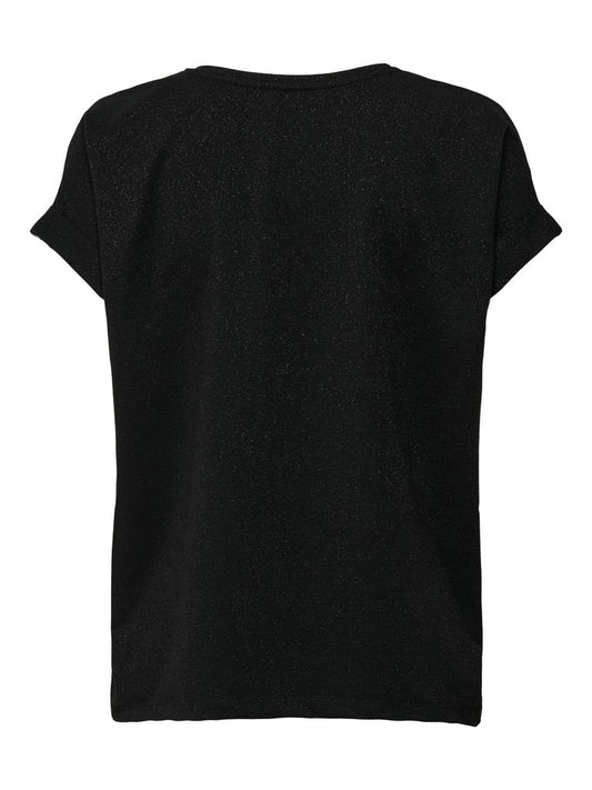 T-shirt donna ONLY viscosa filato metallizzato