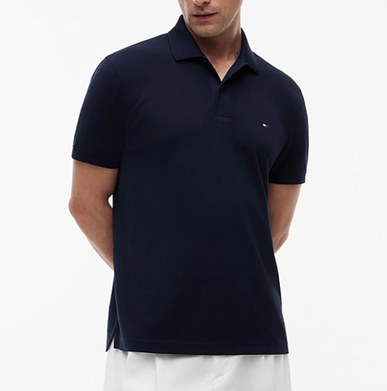 Polo Tommy Hilfiger uomo piqué stretch regular fit
