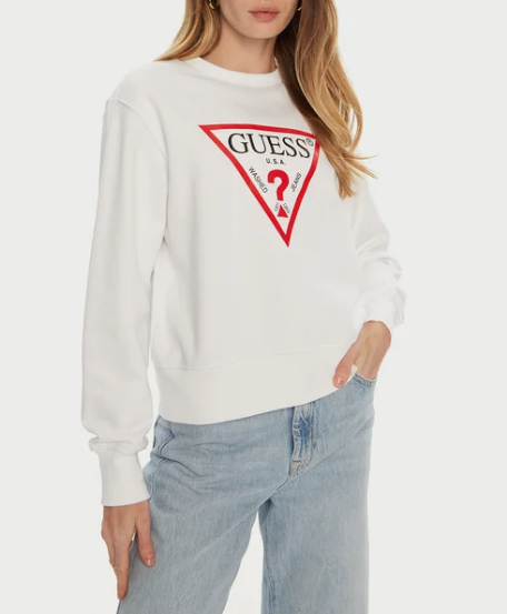 Felpa Guess donna Original Fleece cotone