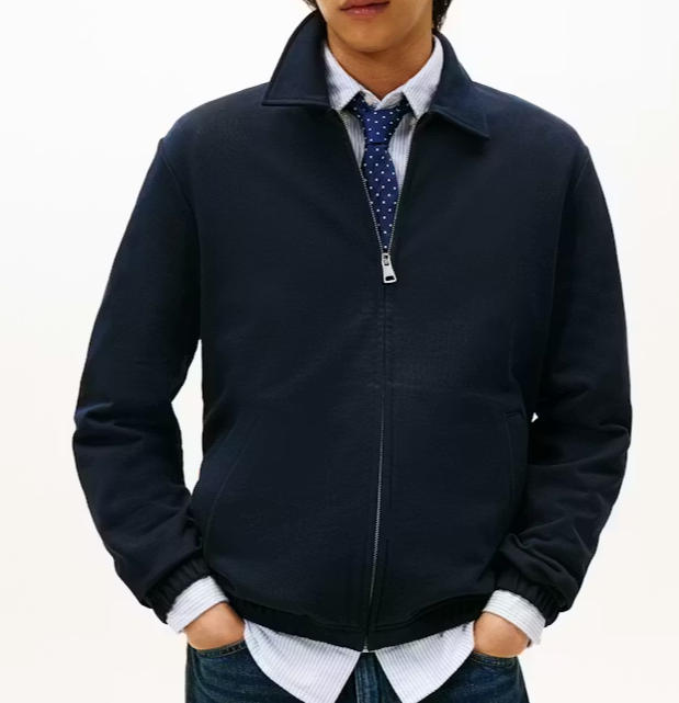 Felpa uomo Tommy Hilfiger Essential Terry zip cotone