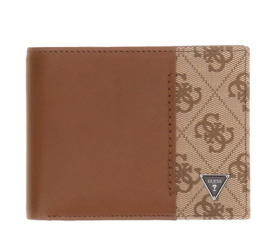Portafoglio Guess uomo Milano bifold misto nero
