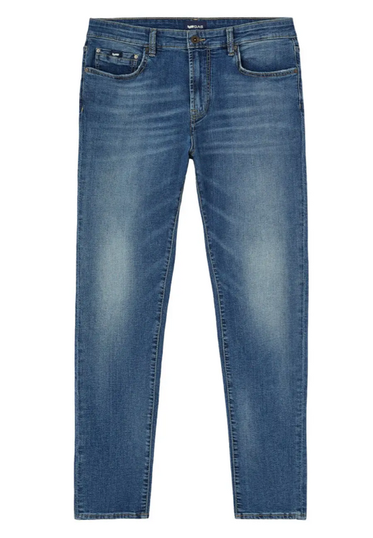 Jeans uomo GAS SAX ZIP REV skinny denim stretch