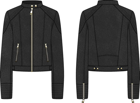 Giubbotto donna Guess Marlene biker similpelle