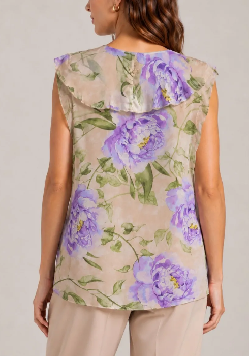 Top donna MARKUP fiorato crepe viscosa