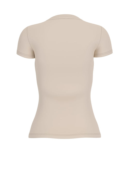 T-shirt Guess donna Zebra Triangle cotone