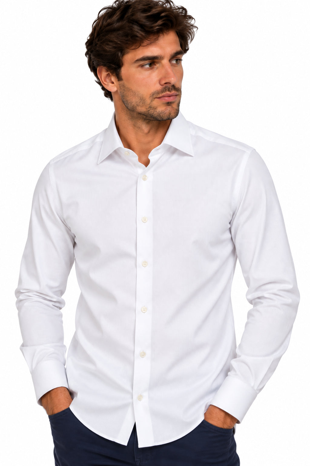 Camicia Regent uomo slim fit manica lunga autunno inverno