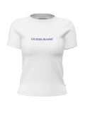 T-shirt Guess Jeans donna cotone slim logo