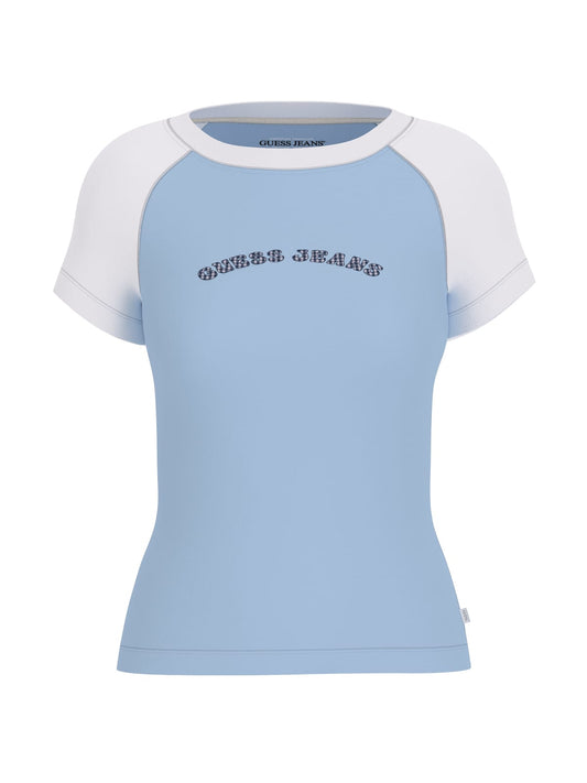T-shirt Guess Jeans donna slim raglan piping