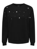 Felpa donna JDY borchie metalliche cotone