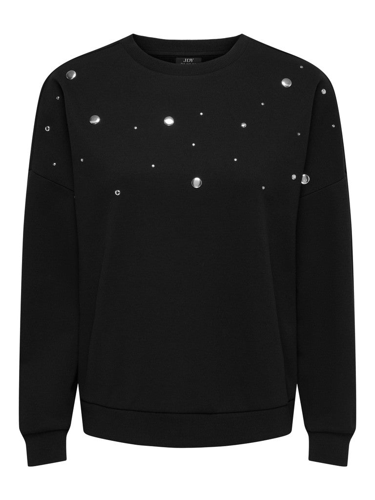 Felpa donna JDY borchie metalliche cotone