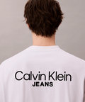 T-shirt Calvin Klein Jeans uomo con stampa posteriore cotone brillant white