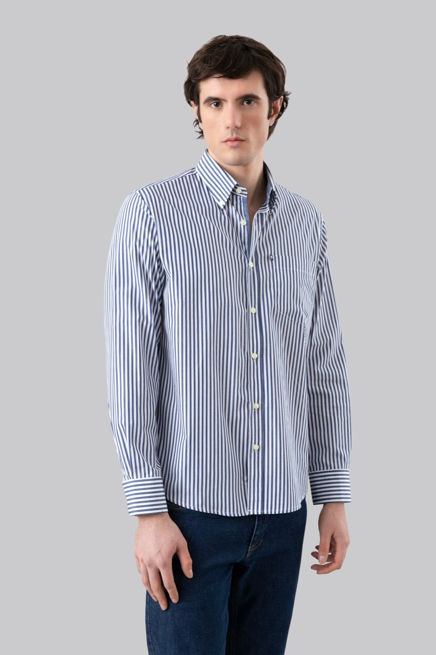 Camicia button down ASCOT uomo popeline cotone