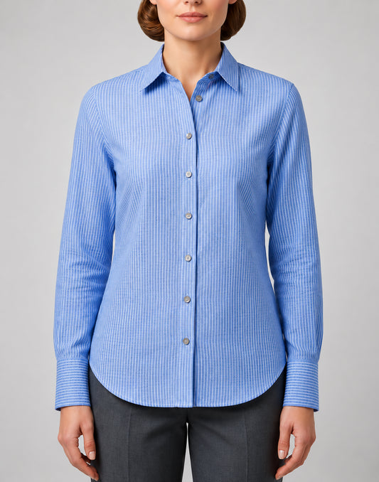 Camicia donna MARKUP rigata over lino