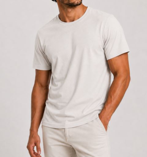 T-shirt MARKUP uomo cotone fiammato mercerizzato