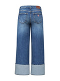 Jeans Guess Jeans donna wide leg risvolto denim