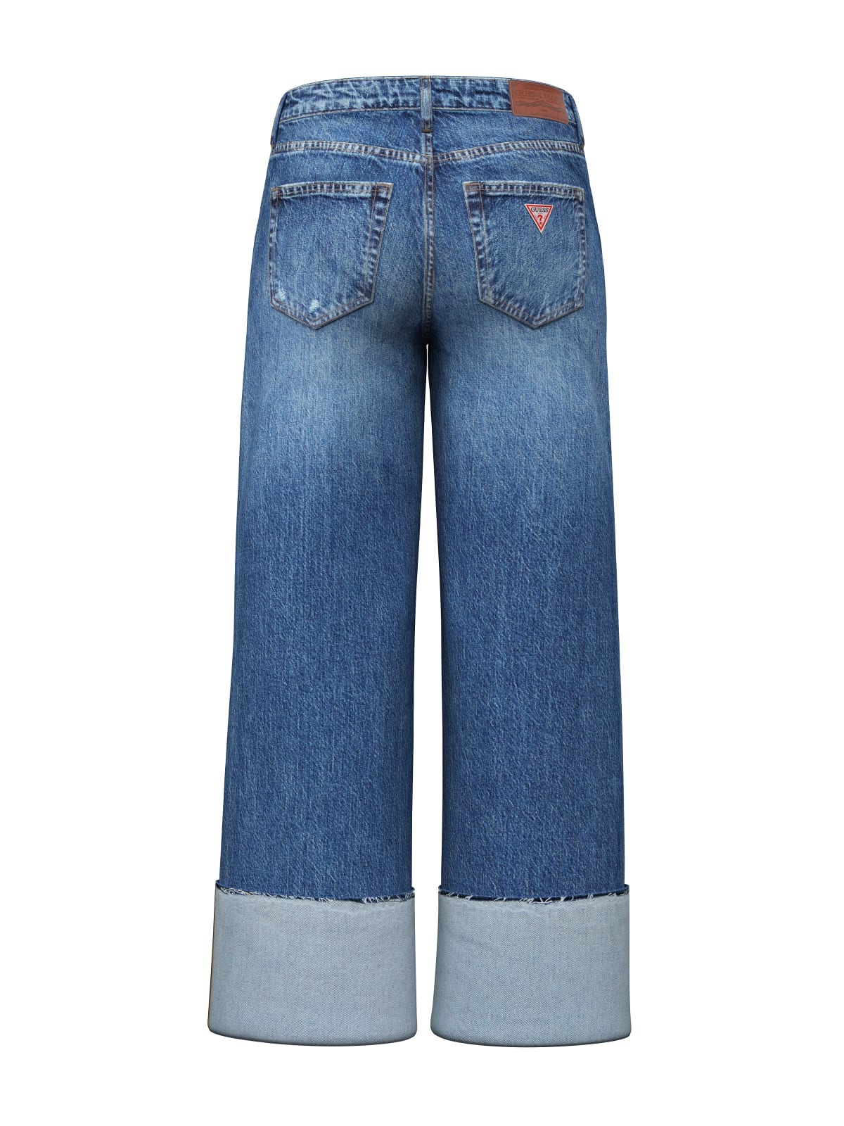 Jeans Guess Jeans donna wide leg risvolto denim