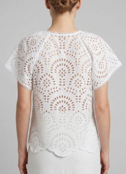 Blusa donna MARKUP pizzo cotone manica corta