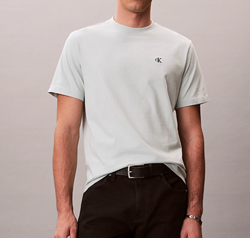T-shirt CKJ uomo Easy Monogram cotone manica corta pale meadown