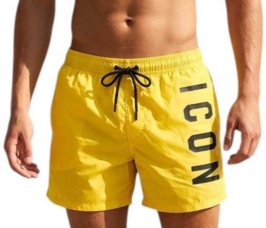 Costume mare ICON uomo boxer logo verticale poliestere