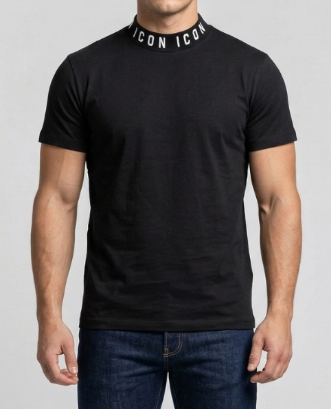 T-shirt uomo ICON cotone costina logo