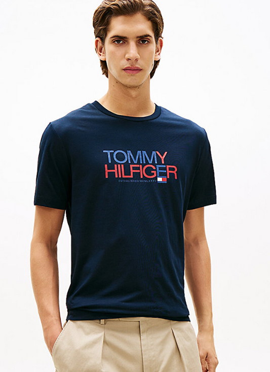 T-shirt Tommy Hilfiger uomo brand love cotone PE 2026