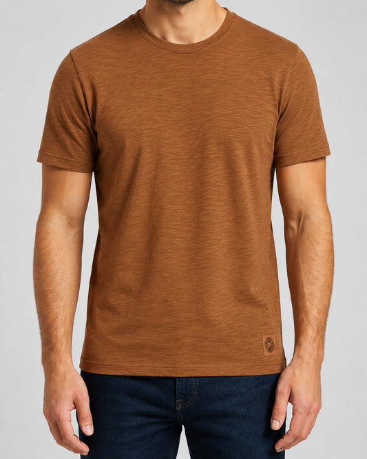 T-shirt girocollo MARKUP uomo cotone fiammato