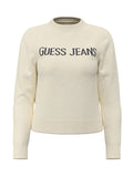 Maglione intarsia Guess Jeans donna girocollo cotone