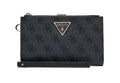 Portafoglio Guess donna Laurel similpelle nero zip