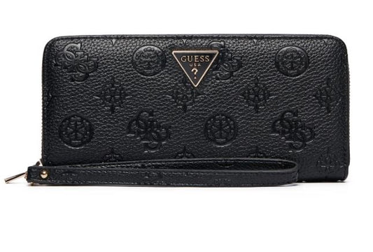 Portafoglio Guess donna Cresidia zip similpelle nero