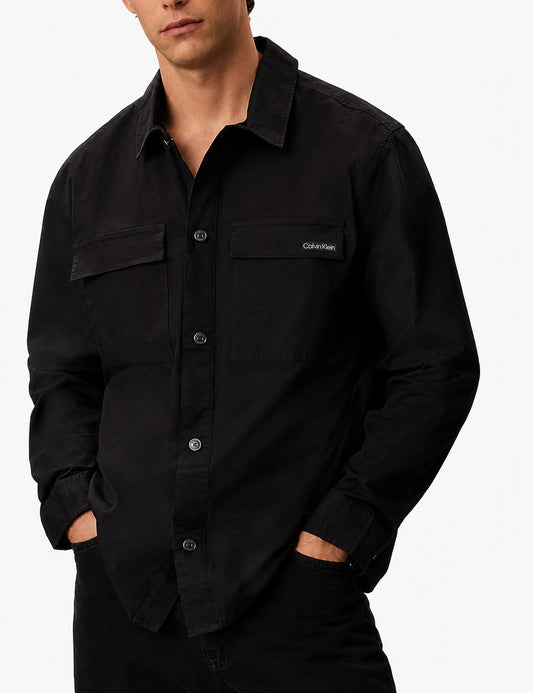 Camicia uomo Calvin Klein Jeans overshirt cotone nylon