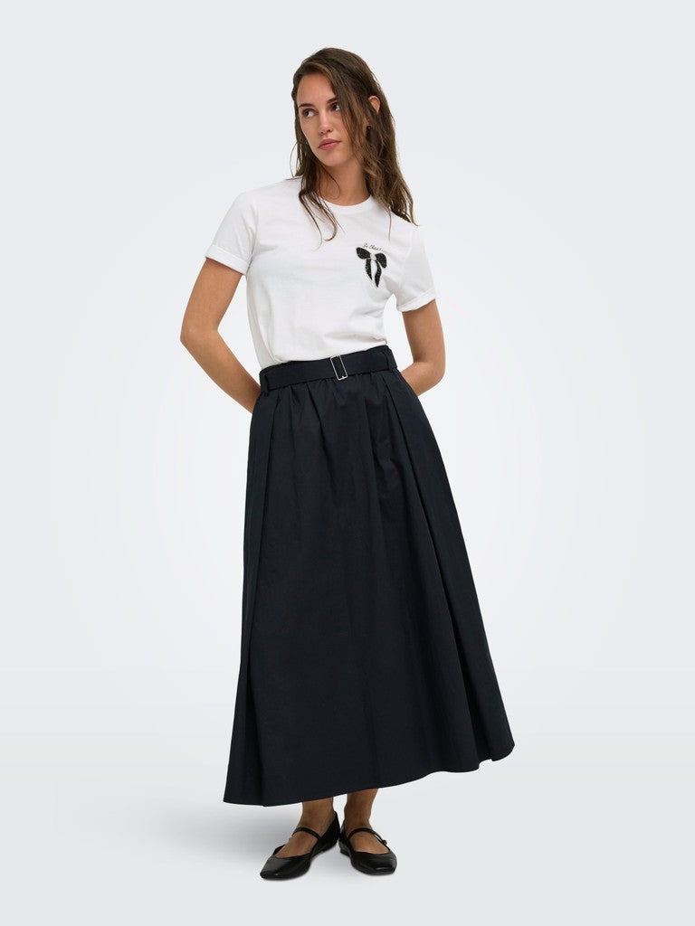 T-shirt donna ONLY cotone organico fiocco