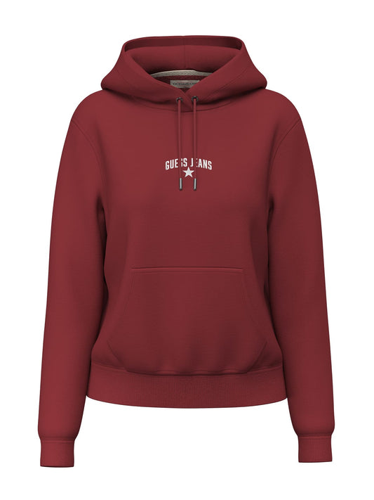 Felpa cappuccio Guess Jeans donna ricamo stella