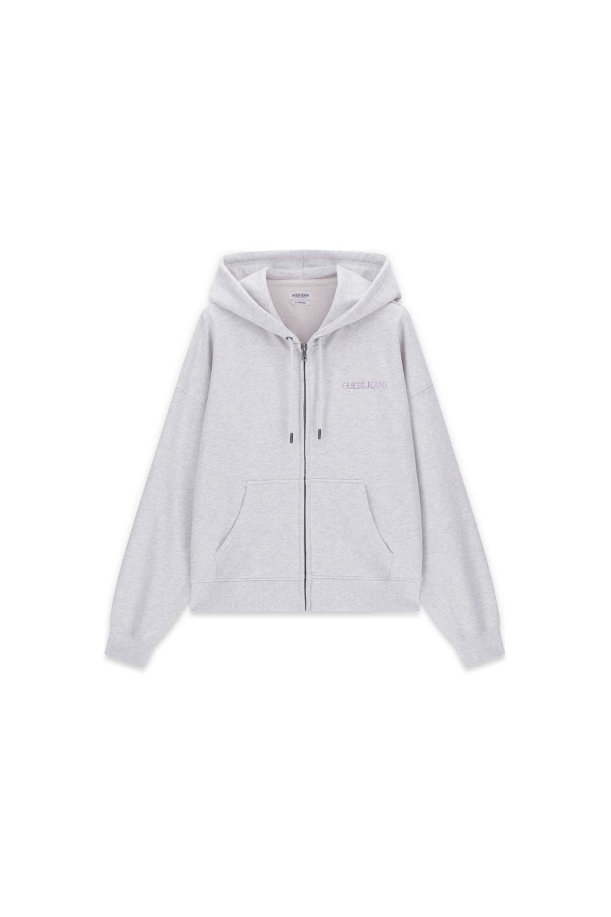 Felpa full zip cappuccio oversize donna Guess