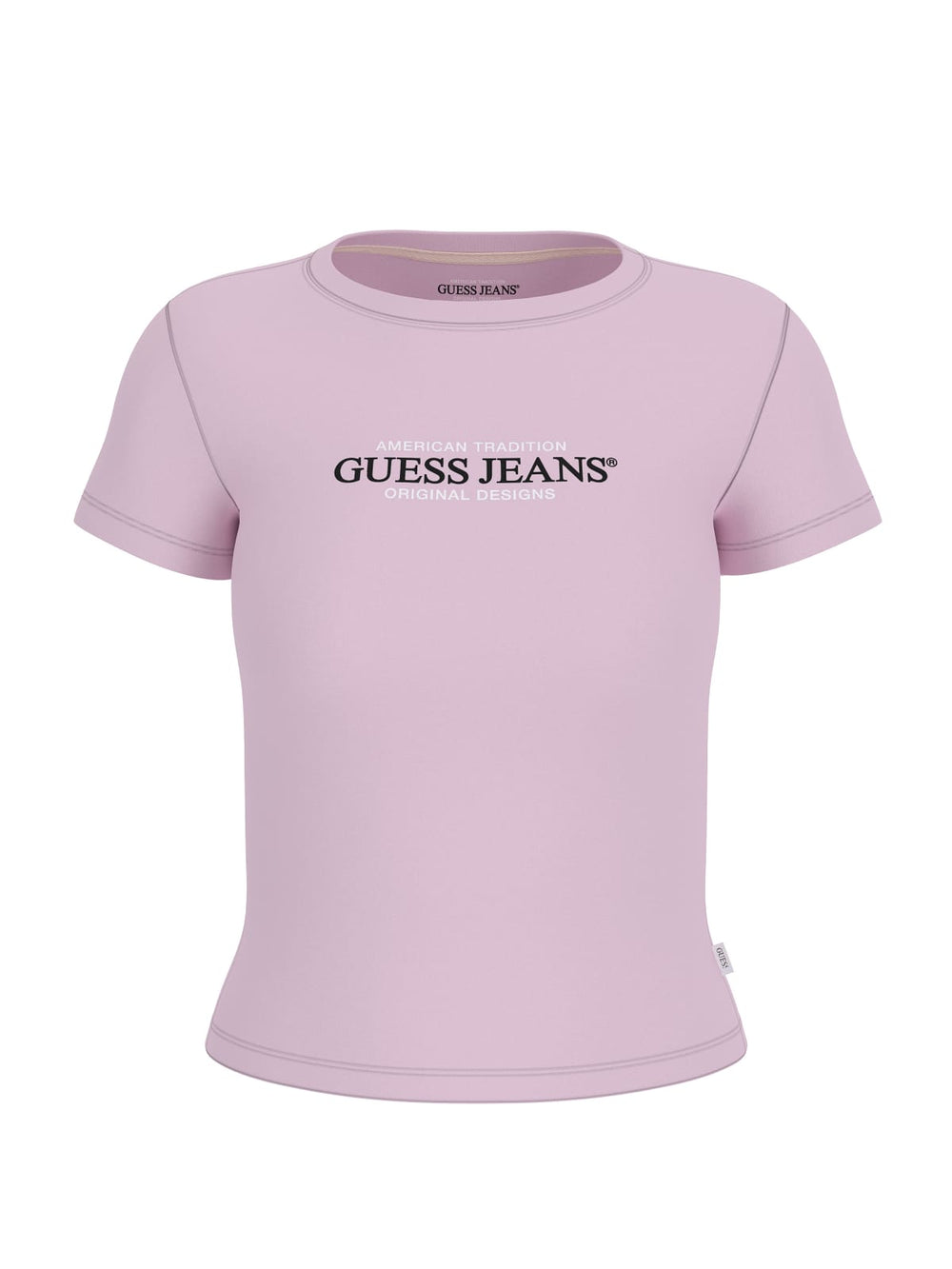 T-shirt Guess Jeans donna slim cotone stampa American