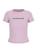 T-shirt Guess Jeans donna slim cotone stampa American