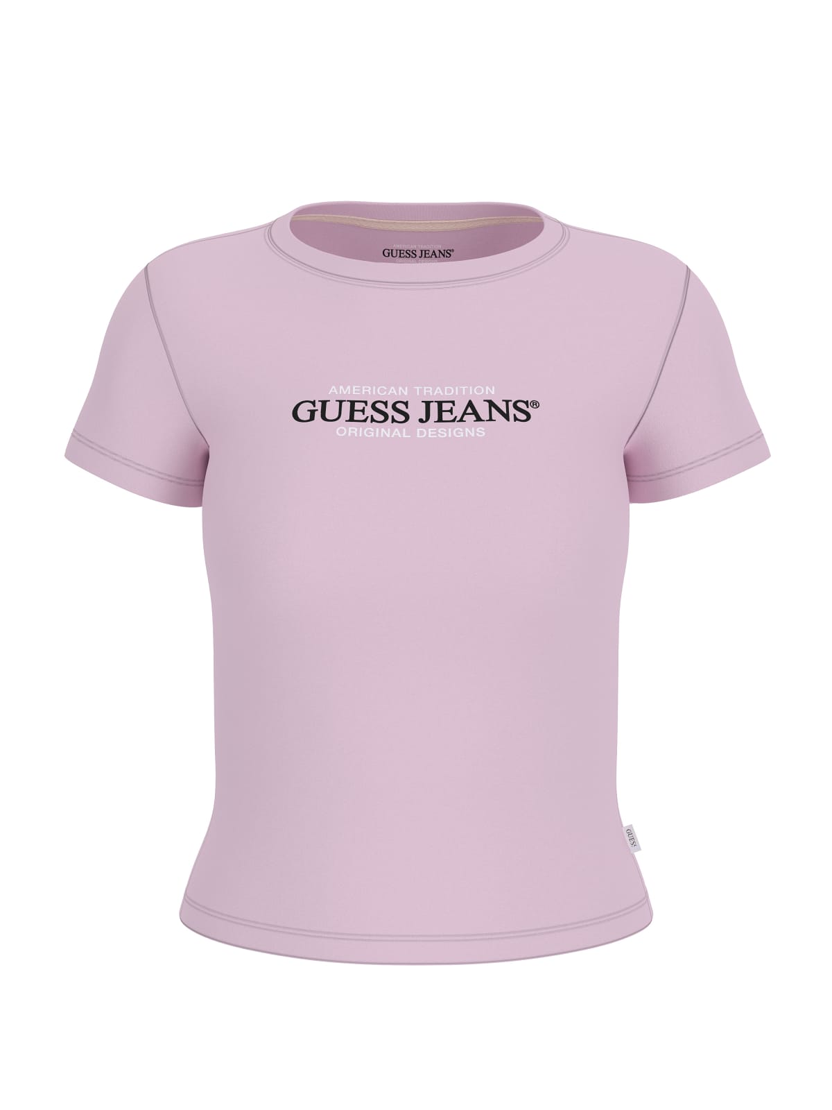 T-shirt Guess Jeans donna slim cotone stampa American