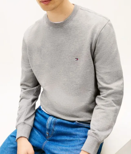 Felpa girocollo Tommy Hilfiger uomo cotone spugna PE 2026